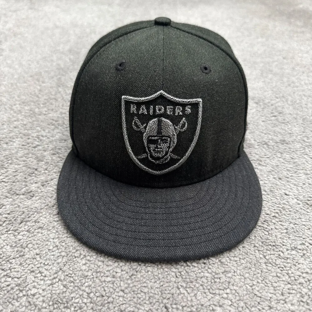 New Era 9FIFTY Oakland Raiders Snapback Hat Mens One Size Charcoal Gray Wool NFL